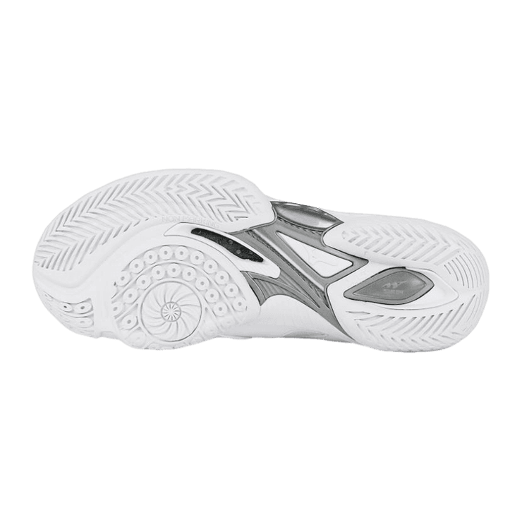 Mizuno Wave Claw II White Silver Angle 3