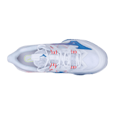 Mizuno Wave Claw Neo White Blue Red Angle 1