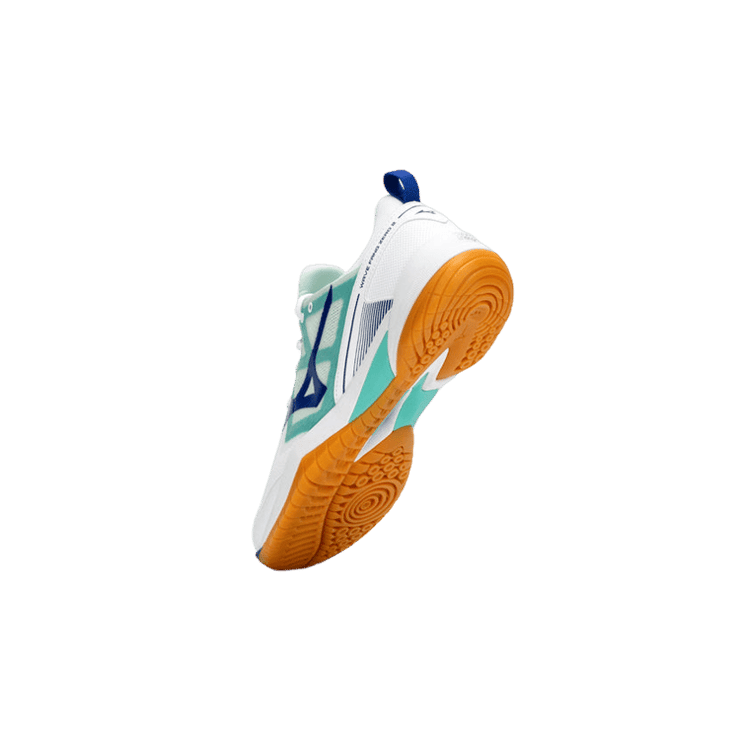 Mizuno Wave Fang Zero White Teal Orange Angle 1