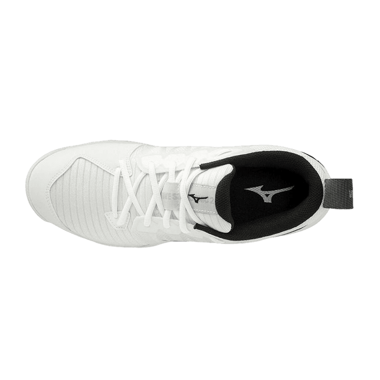 Mizuno Wave Supersonic 2 Volleyball White Black Angle 1