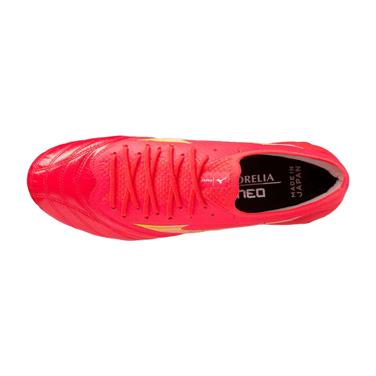Mizuno Morelia Neo IV Beta Japan Red Gold Angle 1