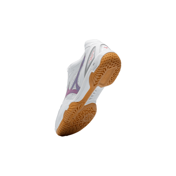 Mizuno Wave Fang Pro White Purple Angle 0