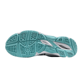 Mizuno Wave Supersonic White Grey Sky Blue Angle 3