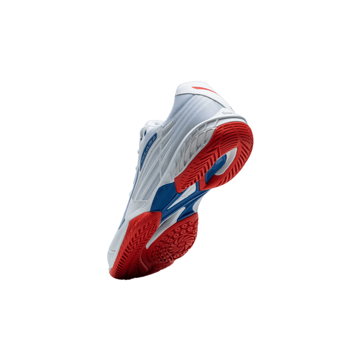 Mizuno Wave Claw 2 White Blue Red Angle 0