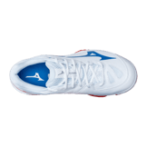 Mizuno Wave Claw 2 White Blue Red Angle 1