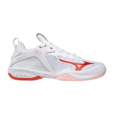 Mizuno Wave Claw Neo White Red Angle 0