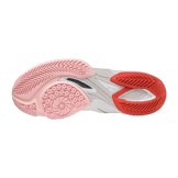 Mizuno Wave Claw Neo White Red Angle 1