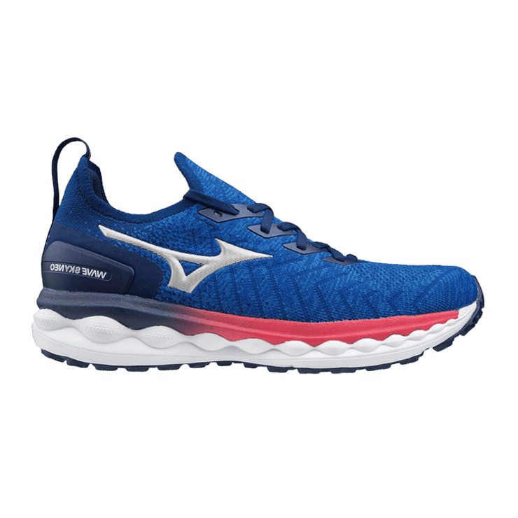 Mizuno Wave Sky Neo Blue Pink Angle 0