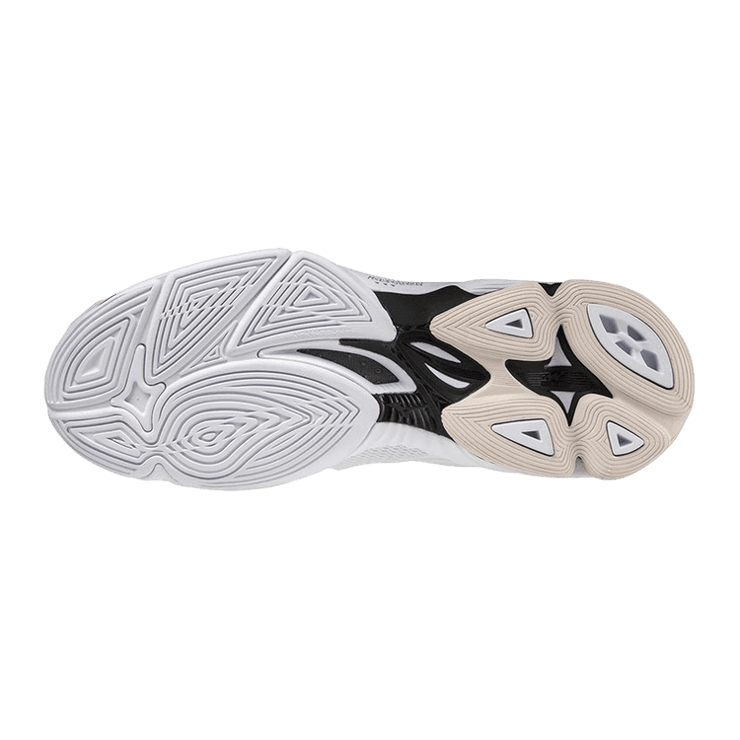 Mizuno Wave Lightning Z7 Mid Volleyball White Black Grey Angle 3