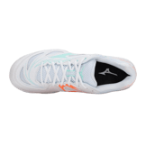 Mizuno Wave Fang NX White Teal Orange Angle 1