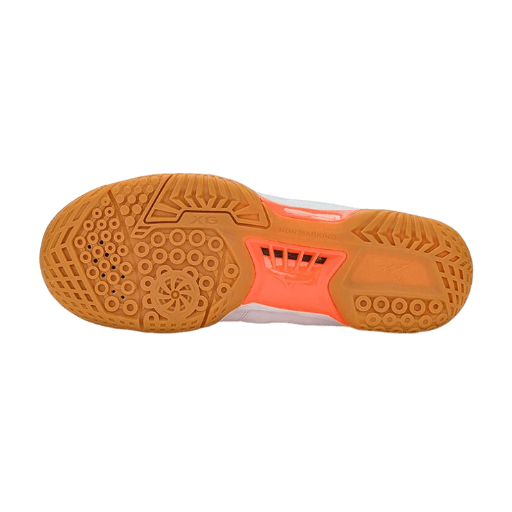 Mizuno Wave Fang NX White Teal Orange Angle 3