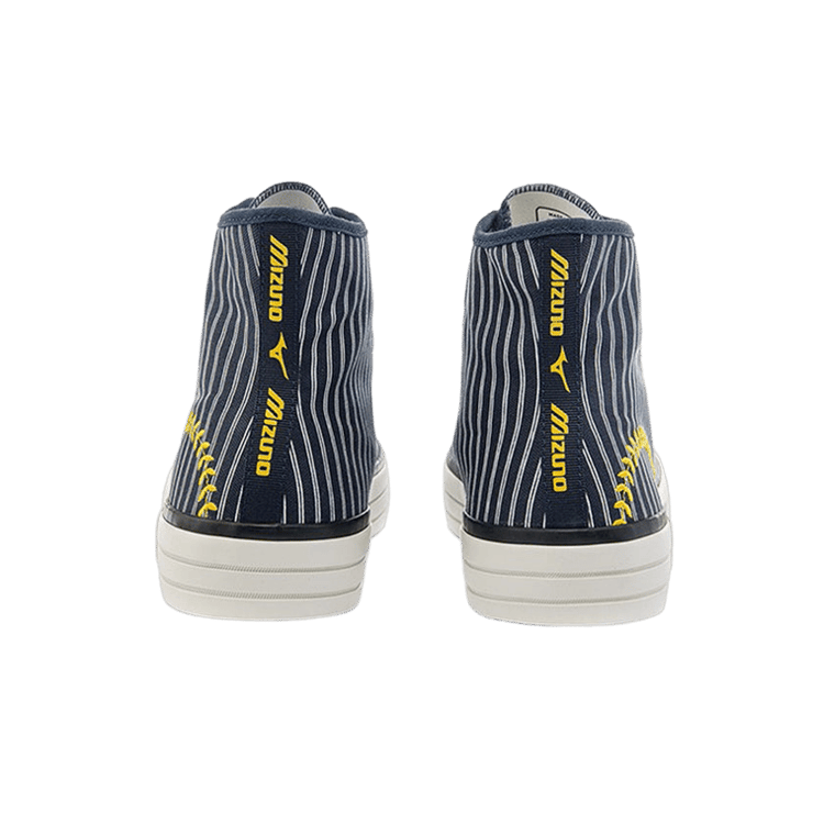 Mizuno Courts High Top Canvas Navy Stripes Angle 1