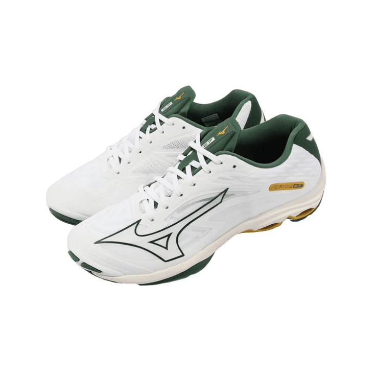 Mizuno Wave Lightning Z7 White Green Angle 1