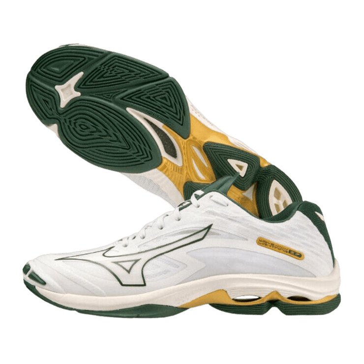 Mizuno Wave Lightning Z7 White Green Angle 2