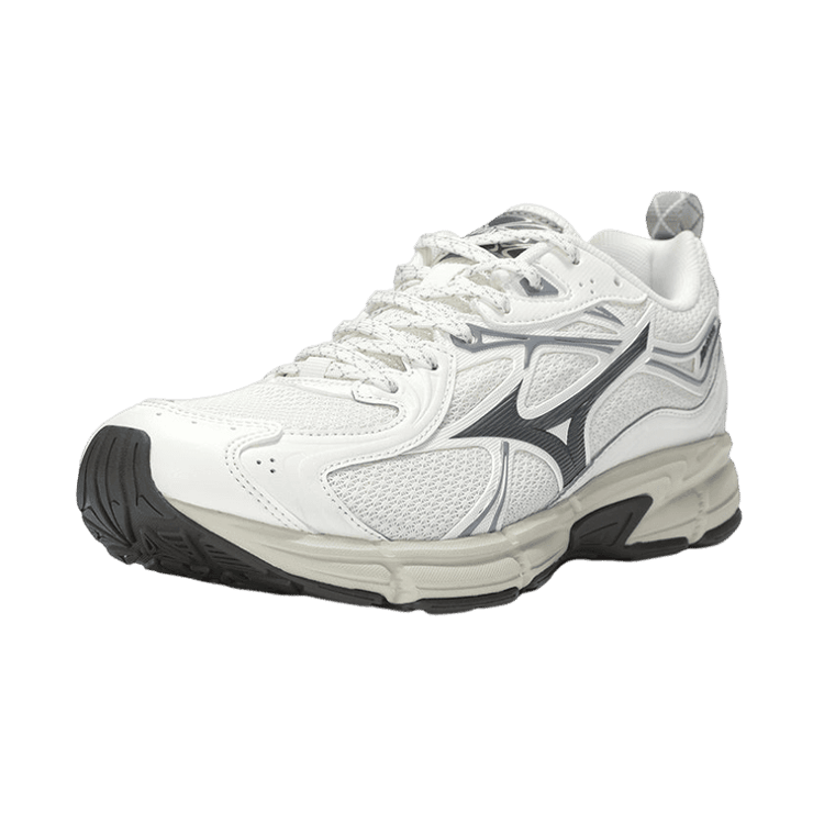 Mizuno Wave Rider 10 White Grey Angle 1