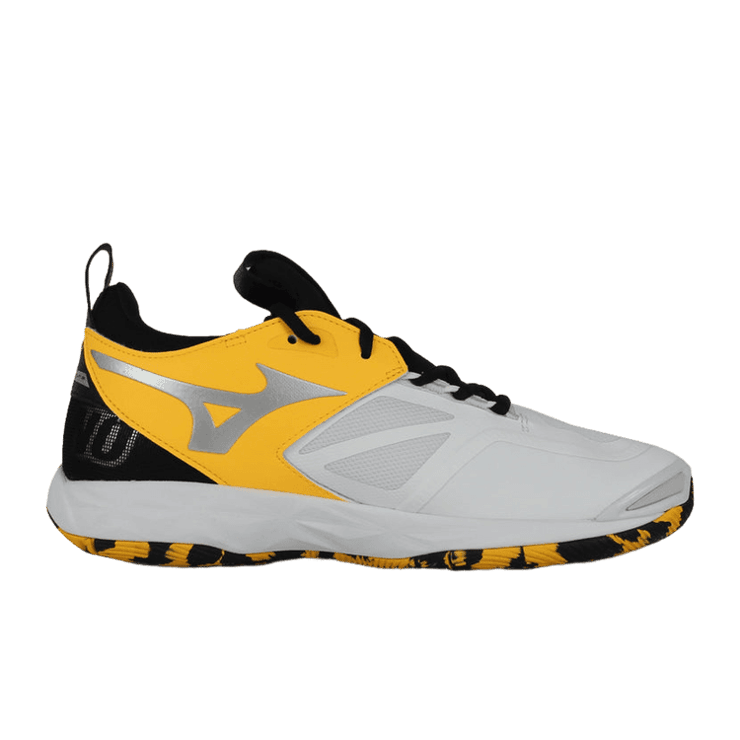 Mizuno Wave Momentum 2 White Yellow Angle 0
