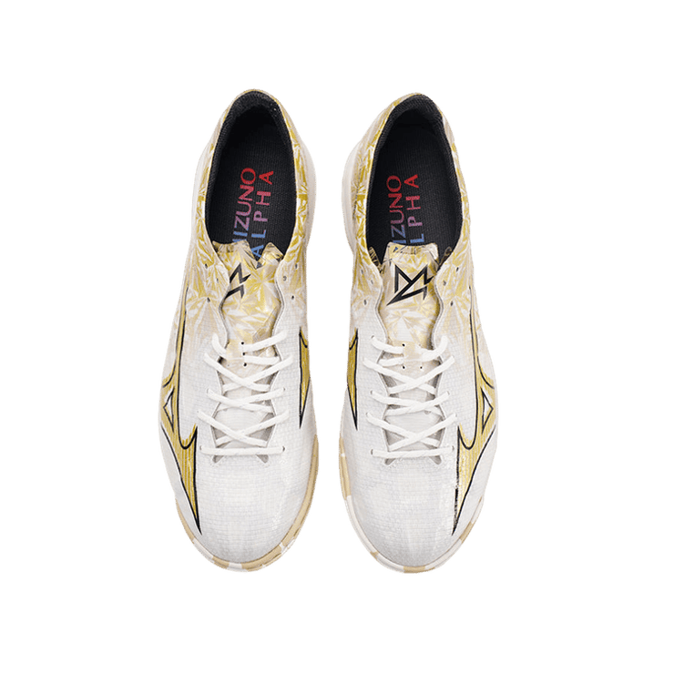 Mizuno Alpha Elite AS TF White Gold Angle 1