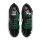Nike Dunk High Chenille Swoosh Black Green Angle 1