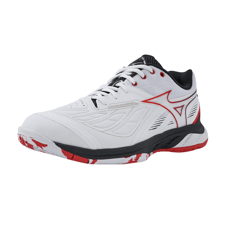 Mizuno Wave Fang 2 White Black Red Angle 0