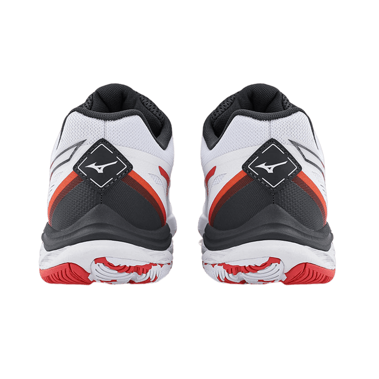 Mizuno Wave Fang 2 White Black Red Angle 2