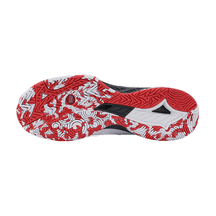 Mizuno Wave Fang 2 White Black Red Angle 3