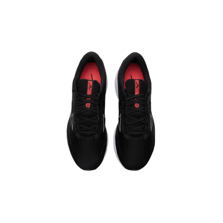 Mizuno Wave Rider 27 Black White Red Angle 1