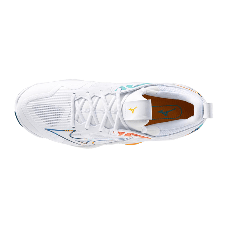 Mizuno Wave Momentum 3 White Multi-Color Angle 0
