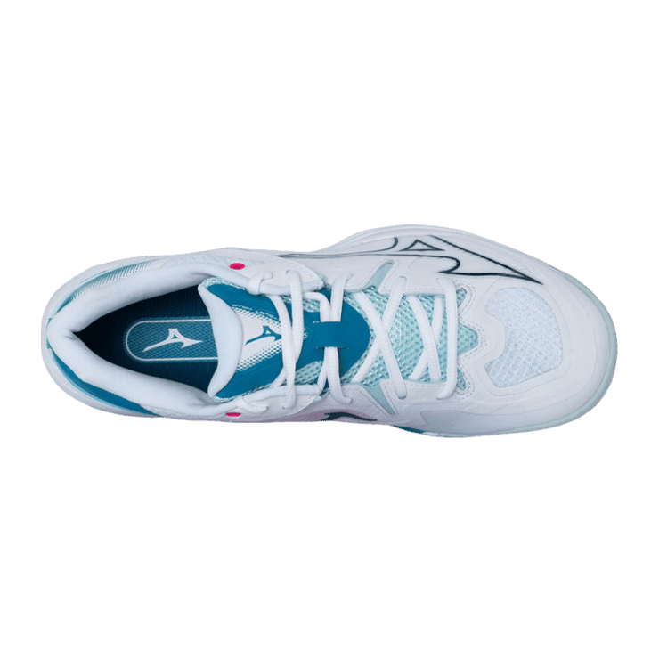 Mizuno Wave Claw 3 Wide White Sailor Blue Angle 1