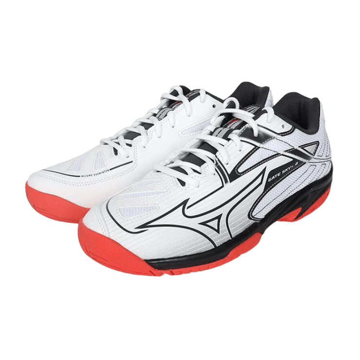 Mizuno Gate Sky Plus 4 White Black Red Angle 0