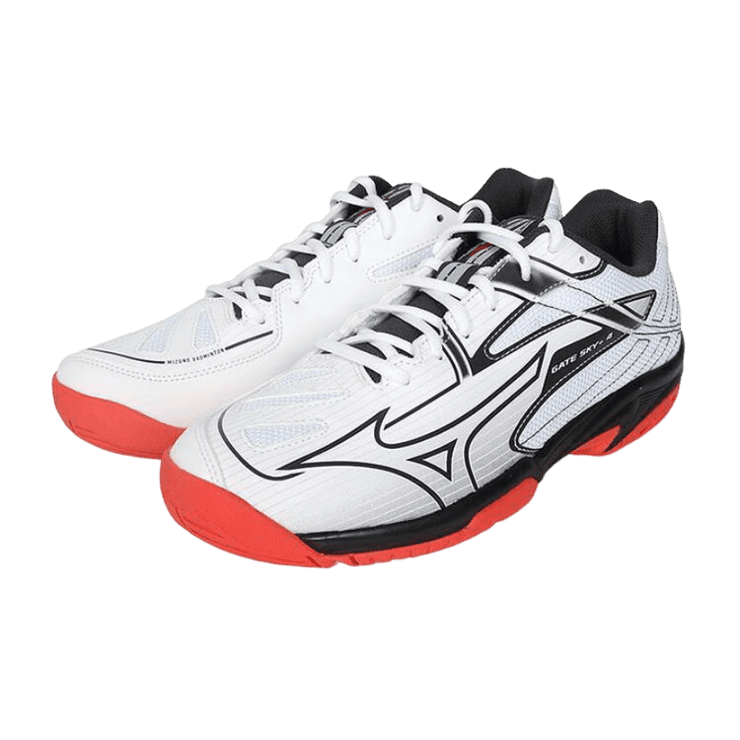 Mizuno Gate Sky Plus 4 White Black Red Angle 0