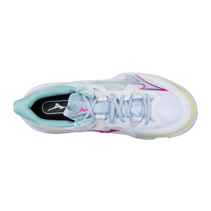 Mizuno Wave Rider Neo 2 White Pink Blue Angle 1