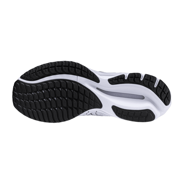 Mizuno Wave Rider 27 Super Wide White Black Angle 2