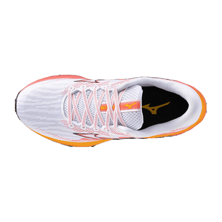 Mizuno Wave Rider 27 White Orange (W) Angle 0