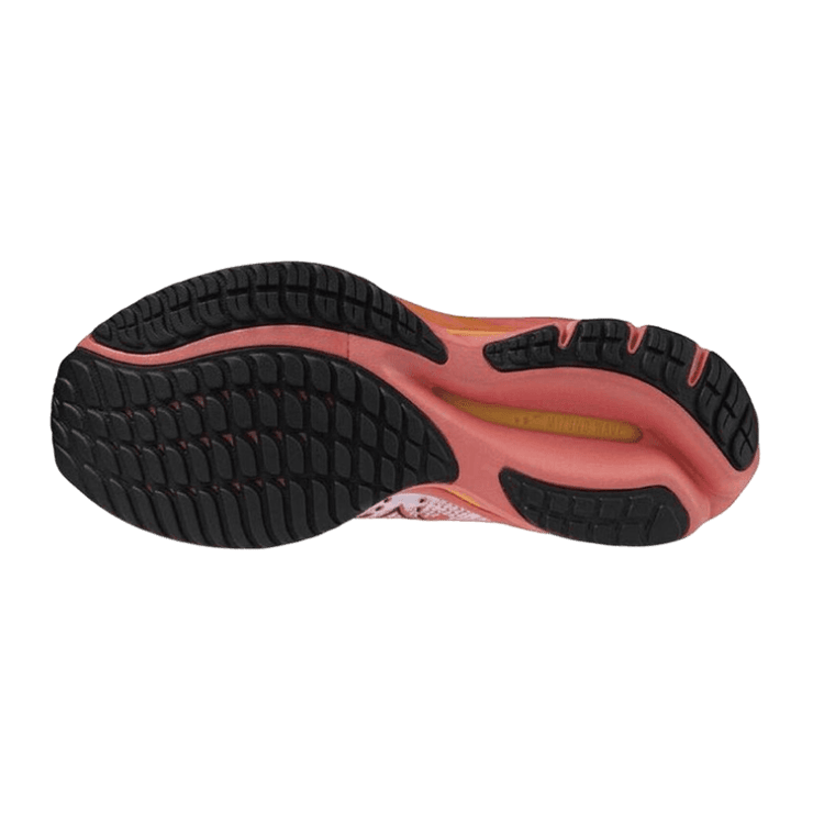 Mizuno Wave Rider 27 White Orange (W) Angle 2