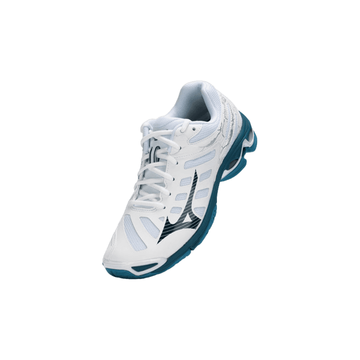 Mizuno Wave Voltage White Green Angle 0