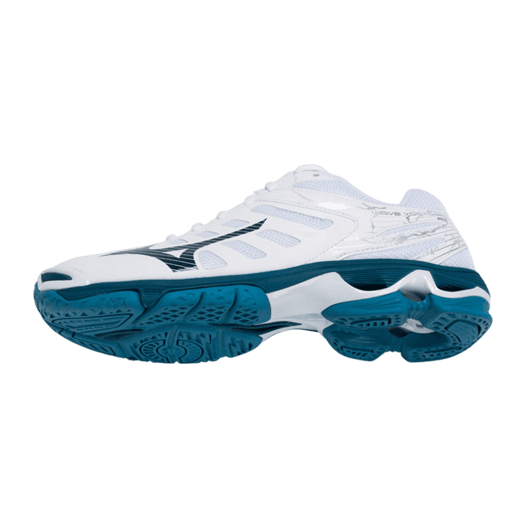 Mizuno Wave Voltage White Green Angle 3