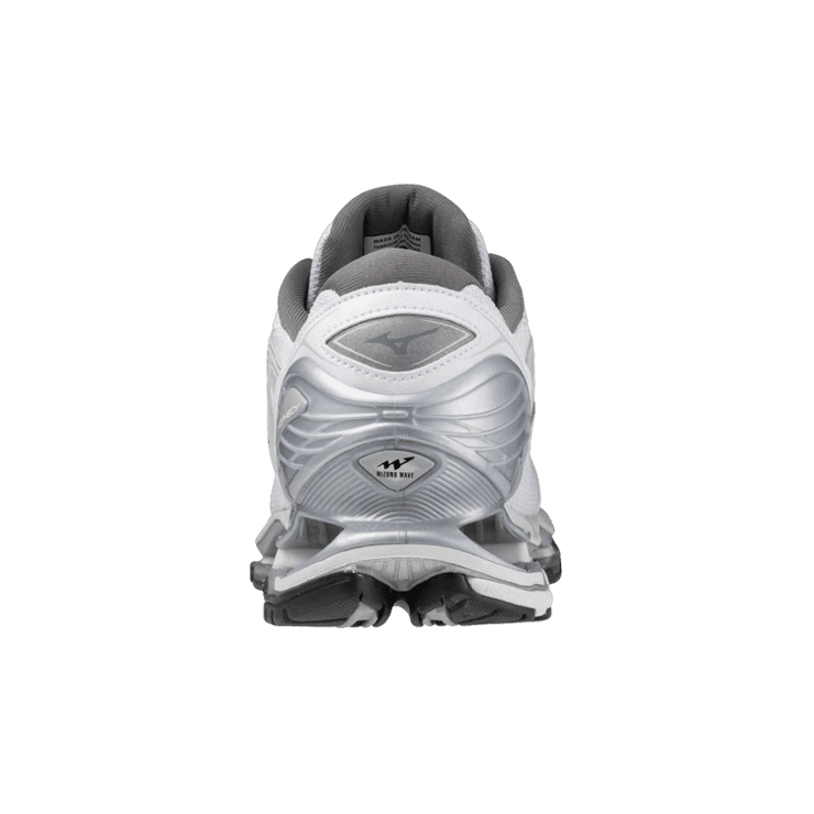 Mizuno Wave Prophecy LS White Silver Angle 1