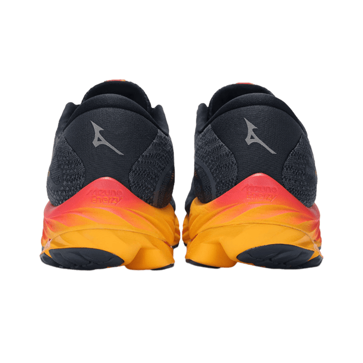 Mizuno Wave Rider 27 Black Orange Angle 2