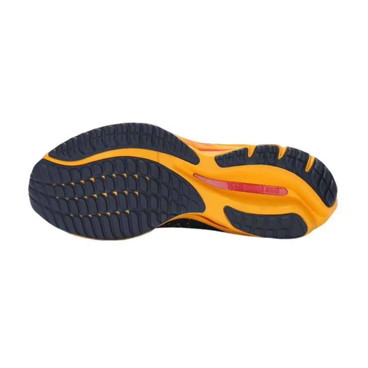 Mizuno Wave Rider 27 Black Orange Angle 3
