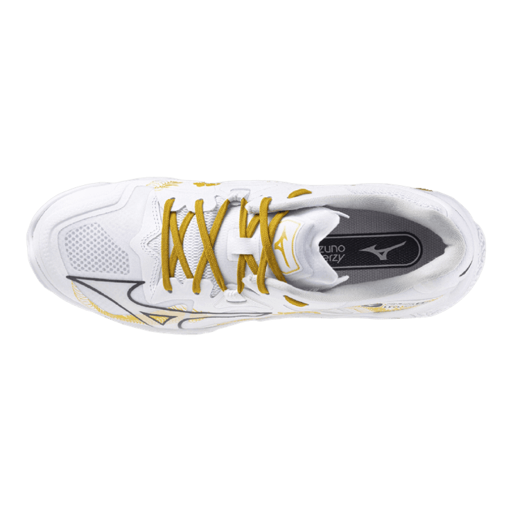 Mizuno ジップアップジャケット ホワイト/ブラック/ゴールド Mizuno ジップアップジャケット ホワイト/ブラック/ゴールド