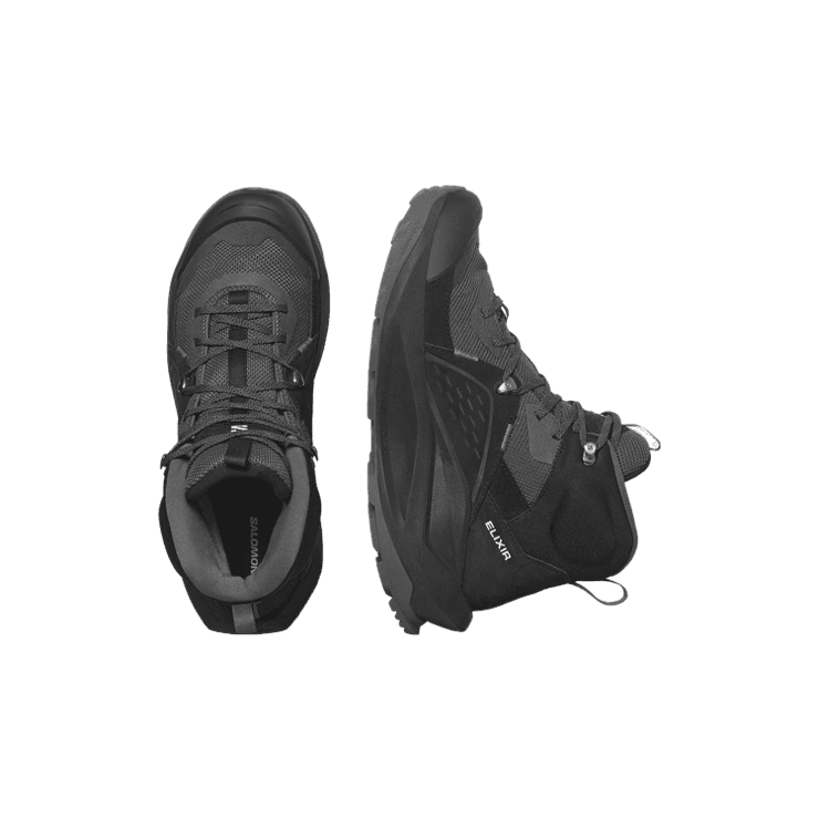 Salomon Elixir Mid GORE-TEX 'Black Quiet Shade' Angle 0