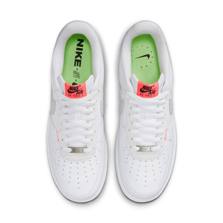 Nike Air Force 1 Low White Grey Neon Angle 1