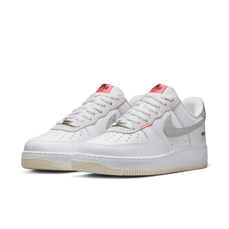 Nike Air Force 1 Low White Grey Neon Angle 2
