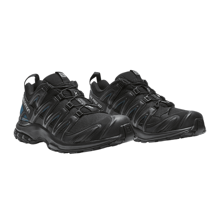 Salomon XA Pro 3D Trail Black Blue Angle 0