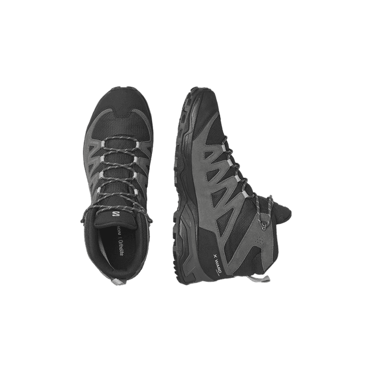 Salomon X Ward Leather Mid GTX Phantom Black Angle 0