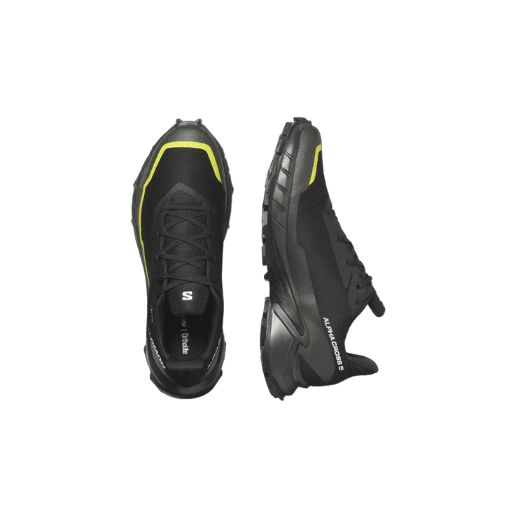 Salomon Alphacross 5 Gtx Black Yellow Angle 1