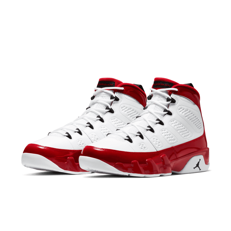 Jordan 9 Retro White Gym Red Angle 2