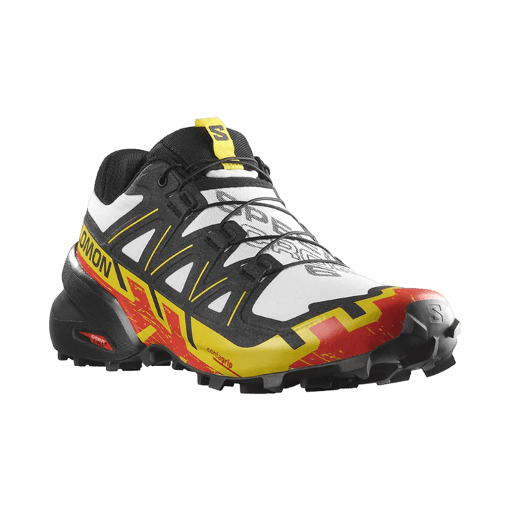 Salomon Speedcross 6 Black Yellow White Angle 0