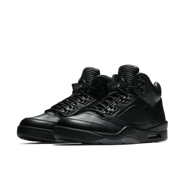 Jordan 5 Retro Premium Triple Black Angle 2