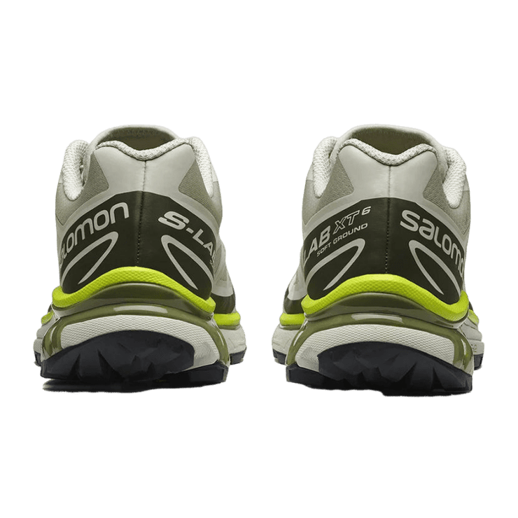 Salomon XT-6 Grey Beige Neon Angle 2